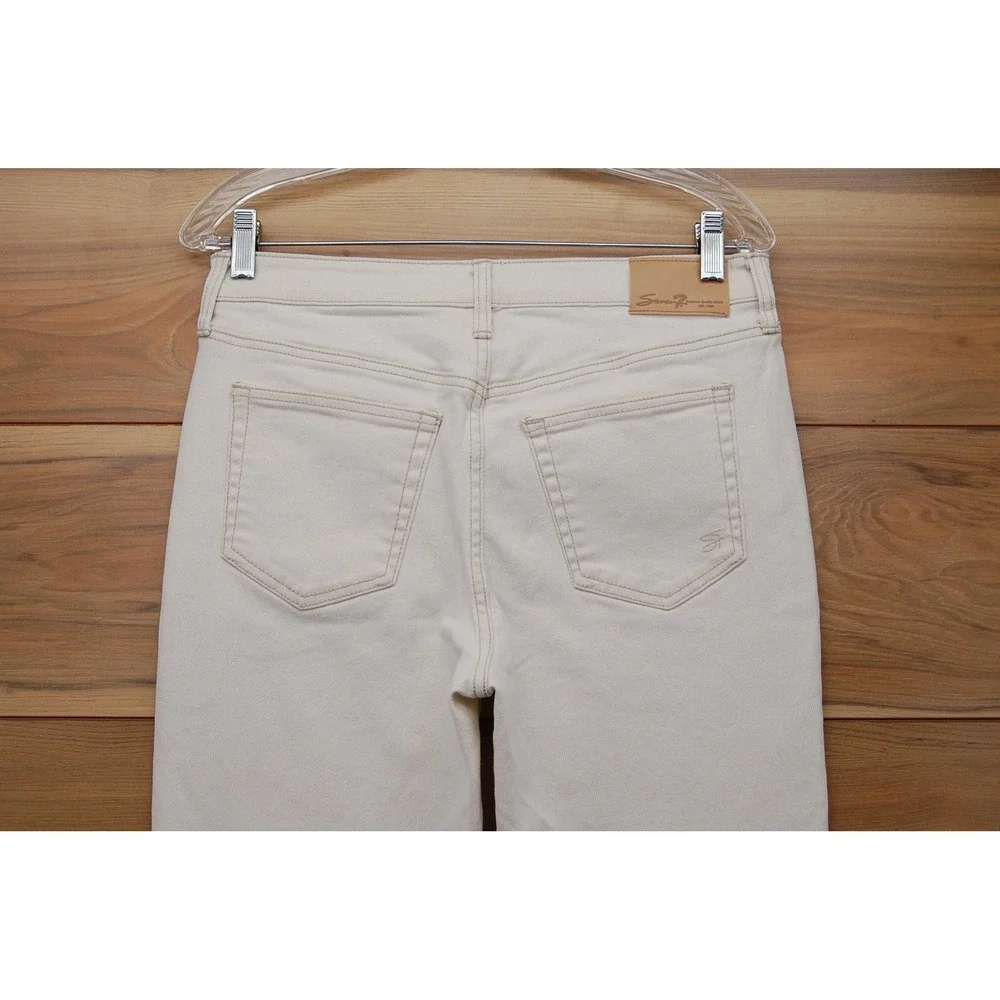 Seven7 Jeans Womens 4 Off White Slim Straight‎ Stretch Denim Five Pocket Classic